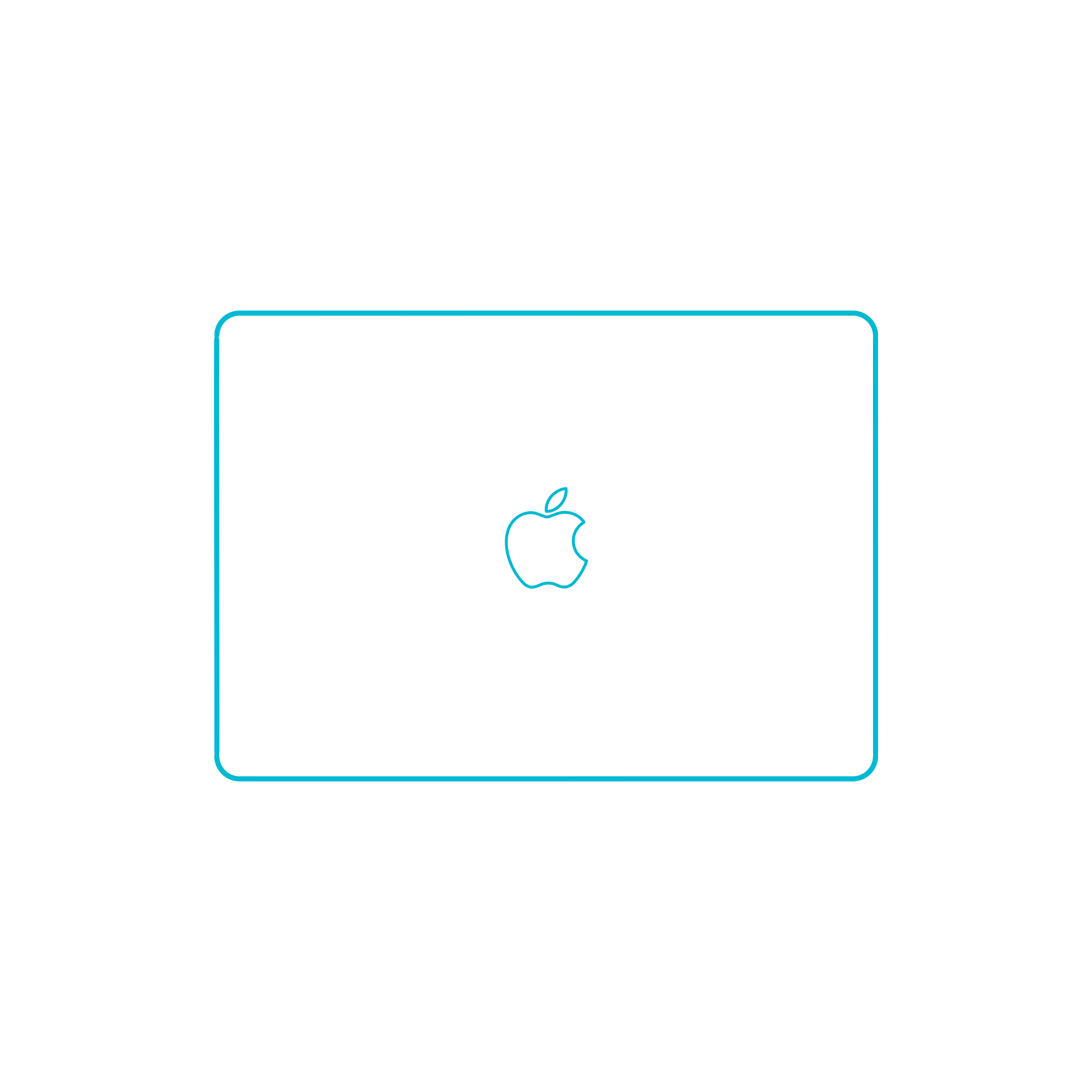 Digital Apple Macbook Air 4Th Gen Printable Line Art Svg Free Vectors
